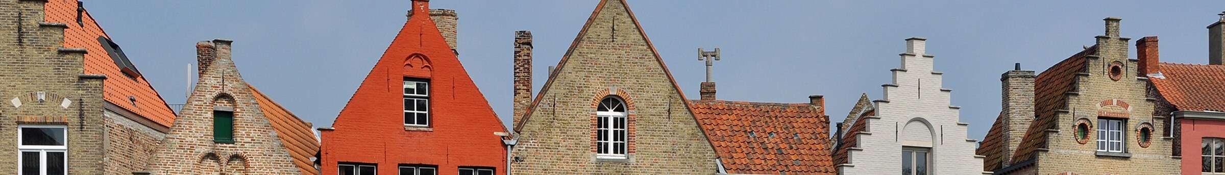 A row of stepped brick gables in Bruges